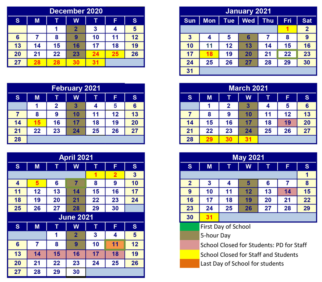 School Calendar Children's Guild School of Prince County